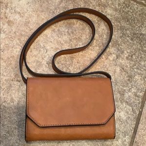 KIMCHI BLUE Brown Faux Leather Tan Crossbody Bag